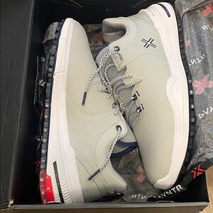 New PAYNTR Men’s Light Gray Athletic Golf Shoes